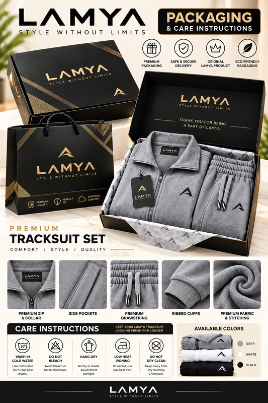LAMYA Premium Oversized Tracksuit for Men | 2XL–5XL