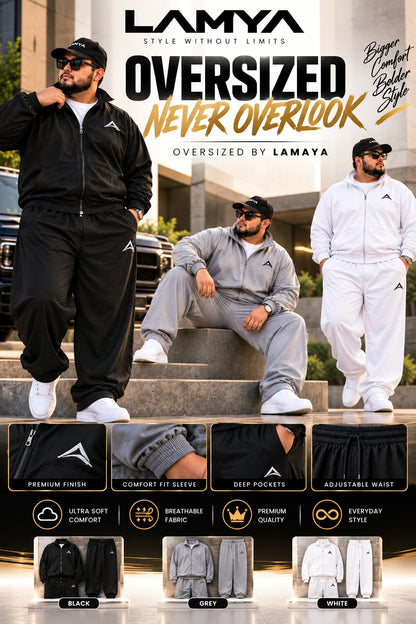 LAMYA Premium Oversized Tracksuit for Men | 2XL–5XL